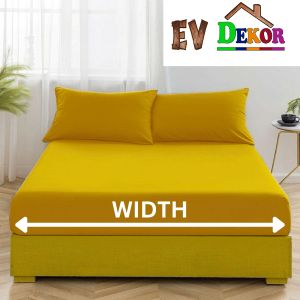 Microfiber Ochre Yellow Fitted Sheet