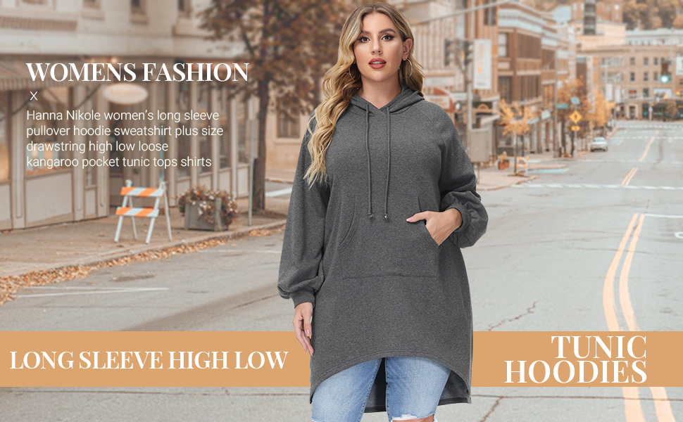 hoodie dress for women plus size