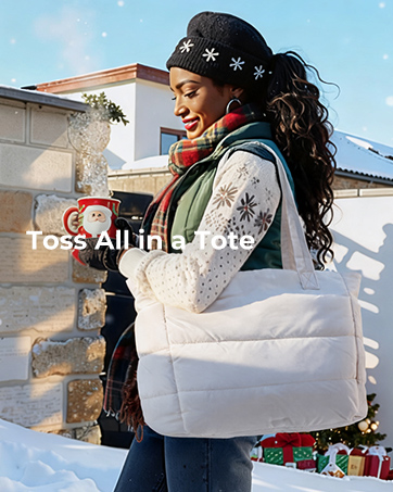 puffy tote bag for women