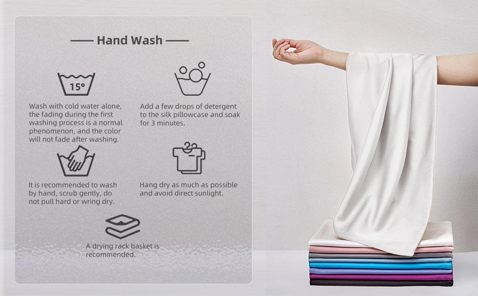 Satin Pillowcase for Hair and Skin, 2 Pack Satin Pillow Case Cover 50