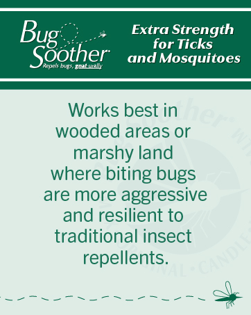 Works best in wooded areas or marshy land where biting bugs are more resilient