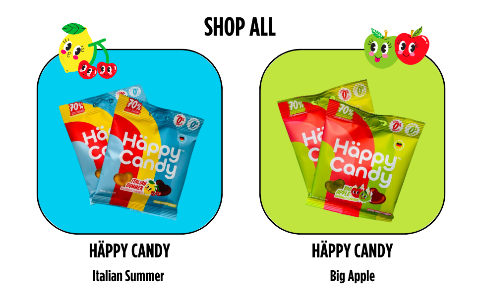 Amazon.com : Häppy Candy - Italian Summer Gummy Candy | 70% Less Sugar - What Gummy Candies Are Gluten Free