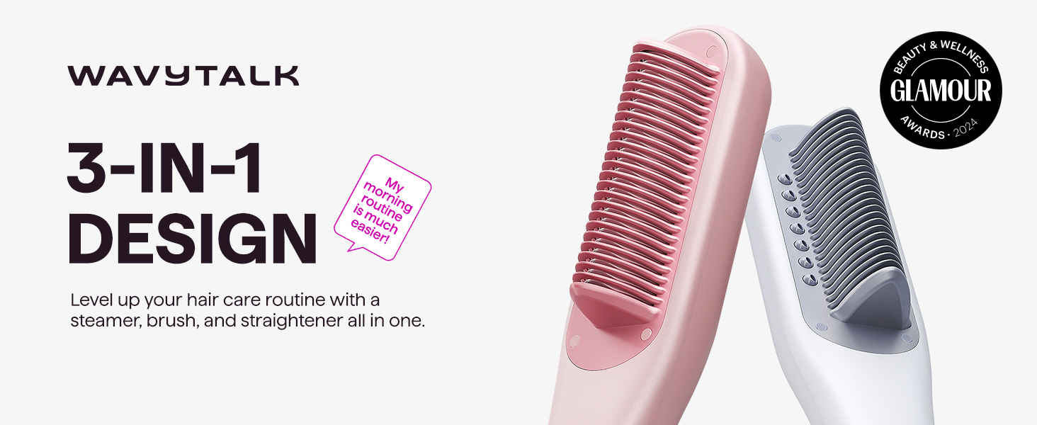 steam hair straightener brush