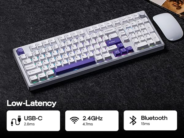 Epomaker Galaxy100 ホワイト(wisteria) Amazon.com: EPOMAKER Galaxy100 QMK/VIA Wireless Mechanical