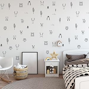 room animals decals wall stickers baby and kids