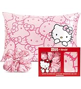 Kitsch Hello Kitty Satin Pillowcase, Softer Than Silk for Hair & Skin, Machine Washable, Wrinkle-...