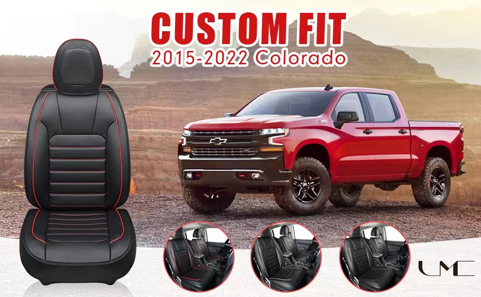 LUCKYMAN CLUB Colorado Seat Covers R02K2, fit for Chevy 20152022 Colorado Crew Cab