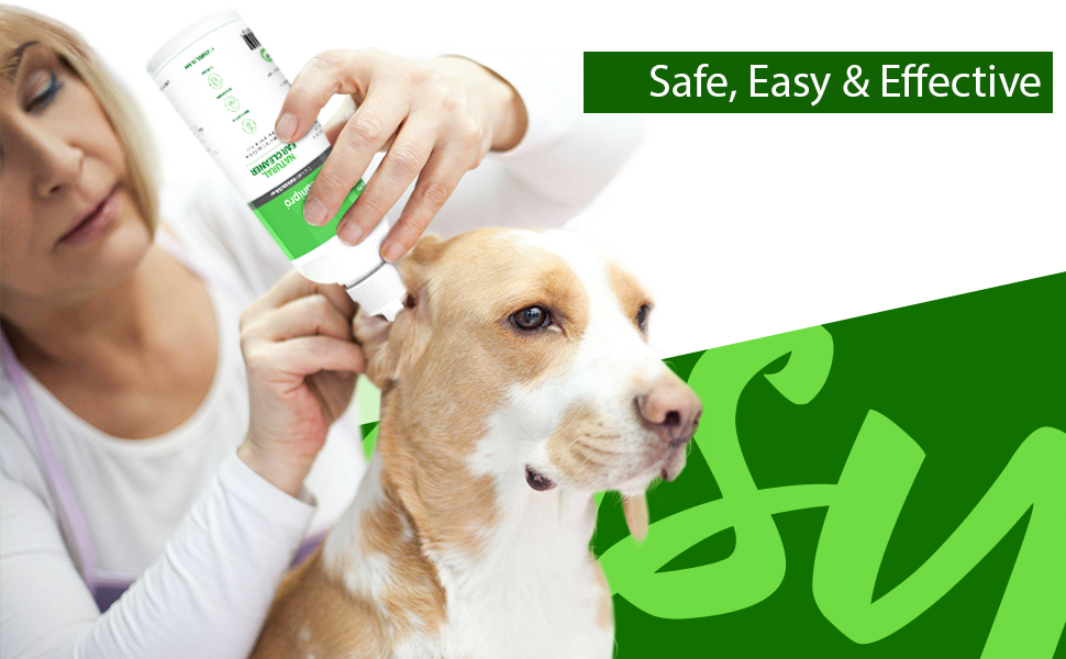 250ml Dog Ear Cleaner, Natural Solution Drops for Infections and Stinky