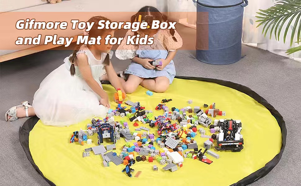 Gifmore Toy Storage Organizers and Play Mat for Kids, Toy