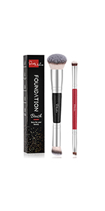 2 pcs Dual-ended 2-in-1 Kabuki Makeup Brushes