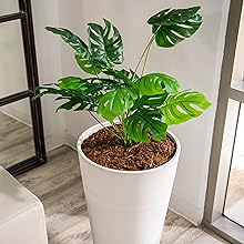Amazon.com: XBrand Modern 28-Inch Tall Round Planter, Modern