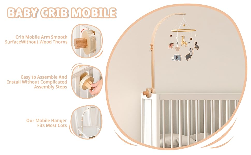Baby Crib Mobile Arm