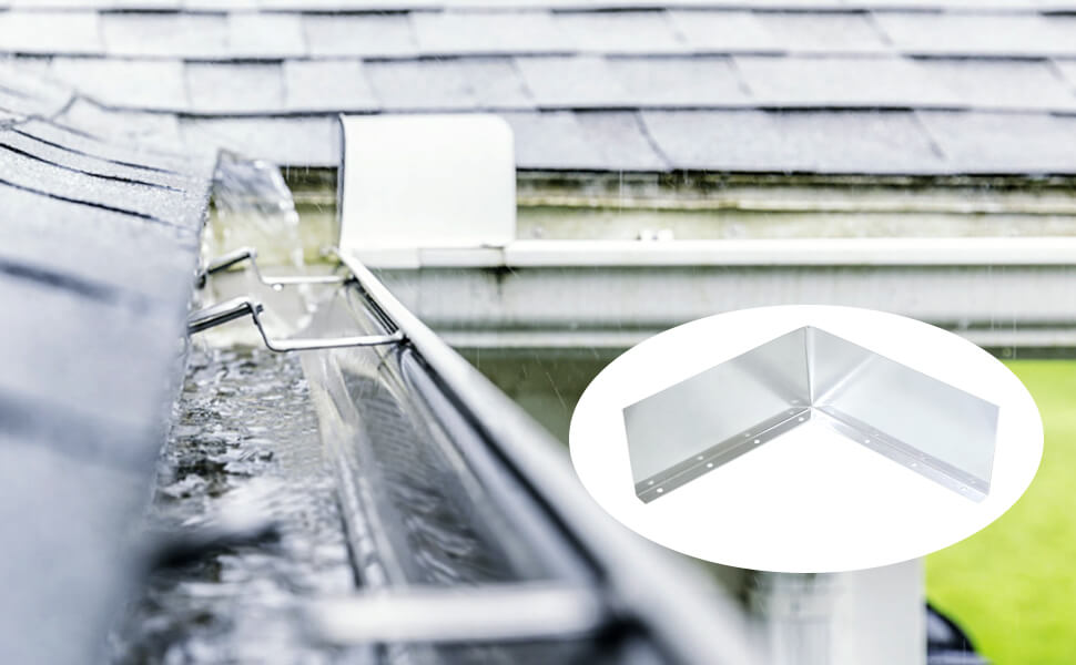 Qlvily 2 Packs Gutter Splash Guards, Splash Guard Gutter Diverter, Roof Rain Diverter for House