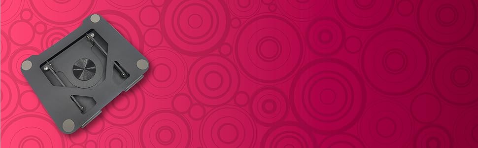 Elevate PRO Metal Laptop Stand with 360° Rotating Base | Adjustable Height & Angle | Hollow Design for Heat Dissipation | Anti-Slip Pads | Supports 12Kg | Universal Compatibility 87 pro6