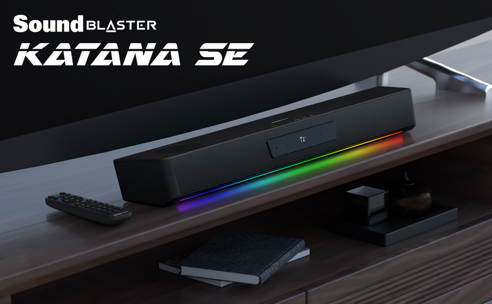 Sound Blaster Katana SE サウンドバー 長さ65センチ Sound Blaster Katana SE - バイアンプ 4ドライバー システムで
