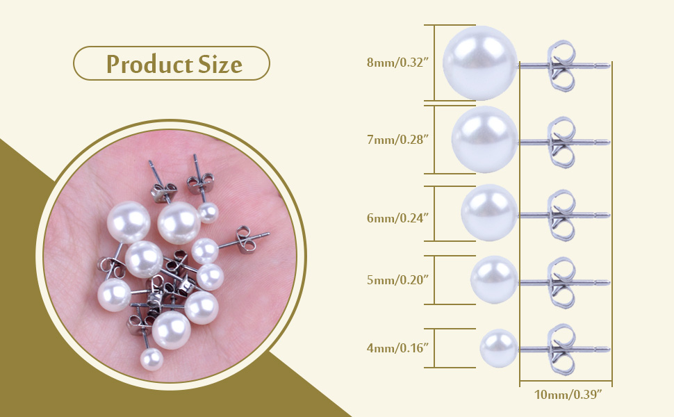 round ball stud earrings for women