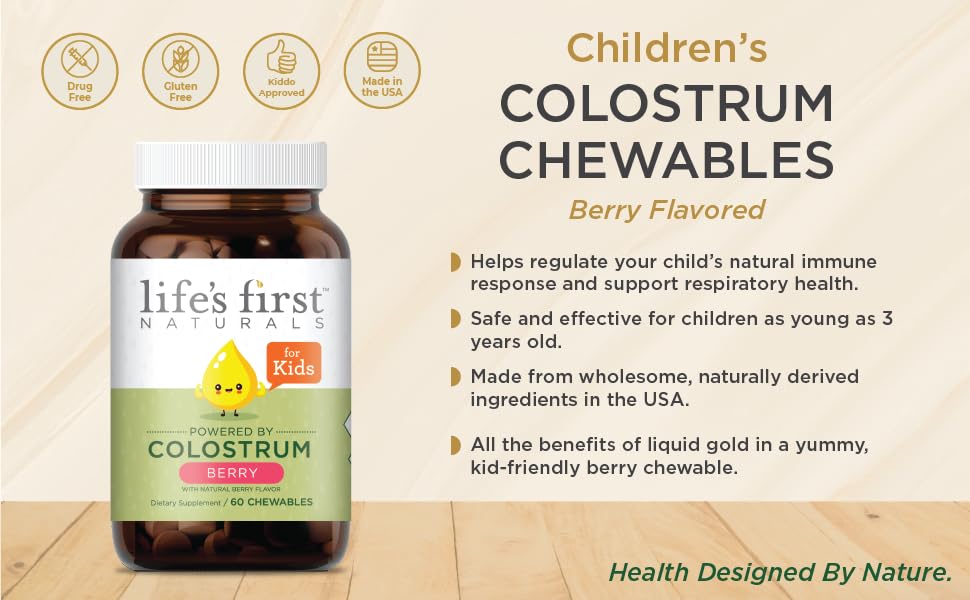 Colostrum, Mixed Berry, 60 Kid's Chews