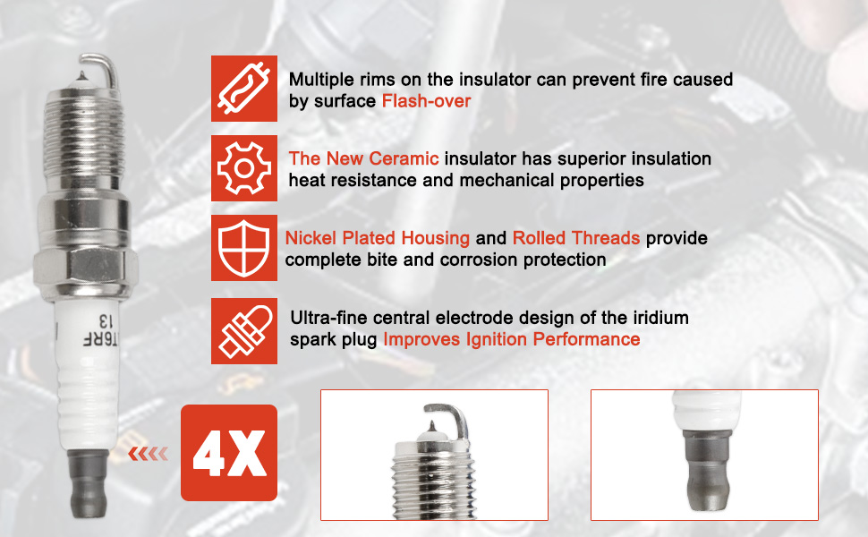 UF541 Ignition Coils & 90813 Iridium Spark Plugs