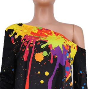 colorful print top