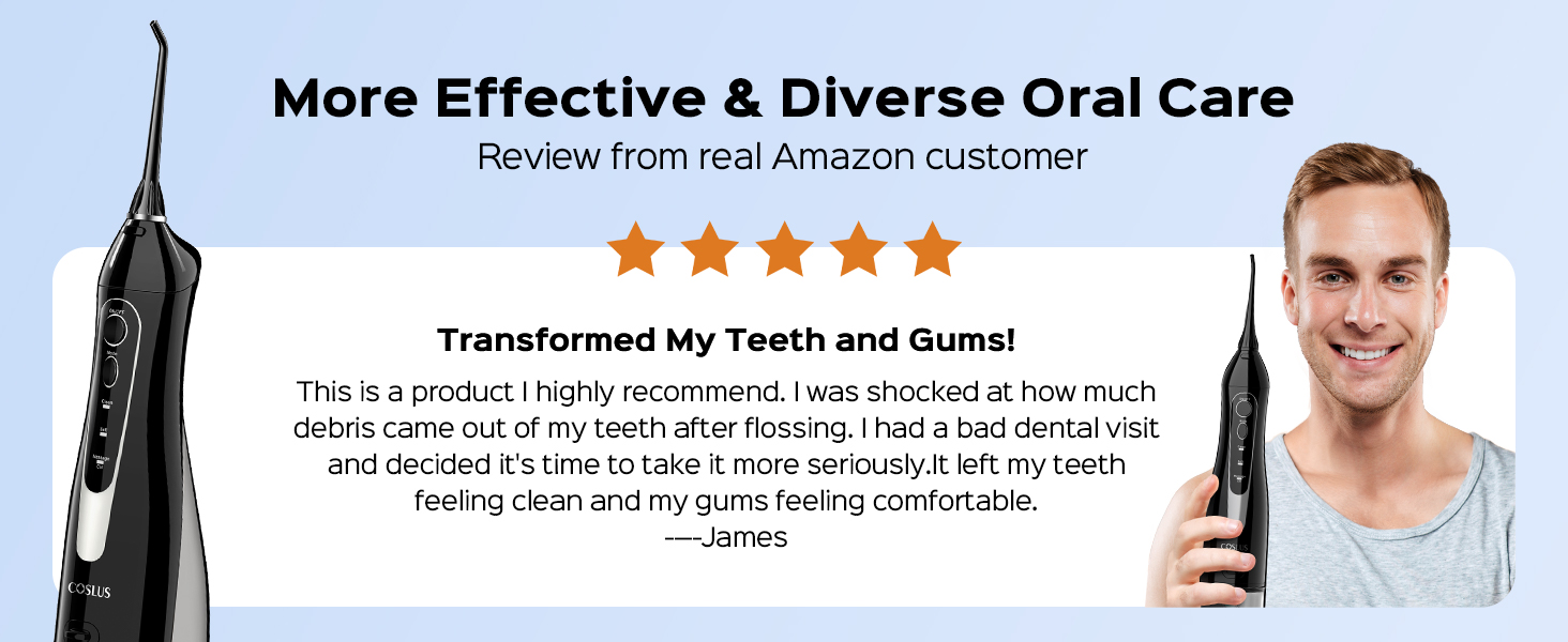 Selección de dientes dentales Flosser de agua IPX7 Waterproof