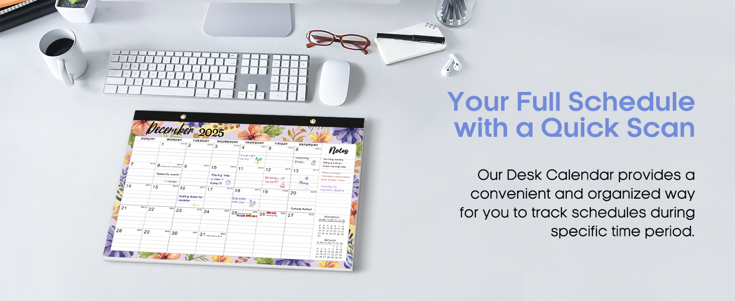 desk calendar 2025-2026