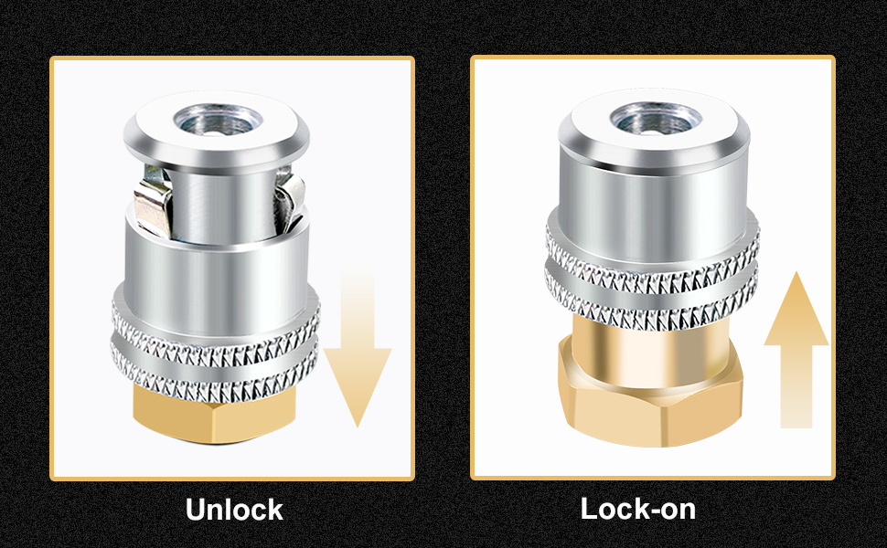 GODESON Air Chuck,1/4FNPT Closed Flow Brass Tire Chuck,Lock On Air