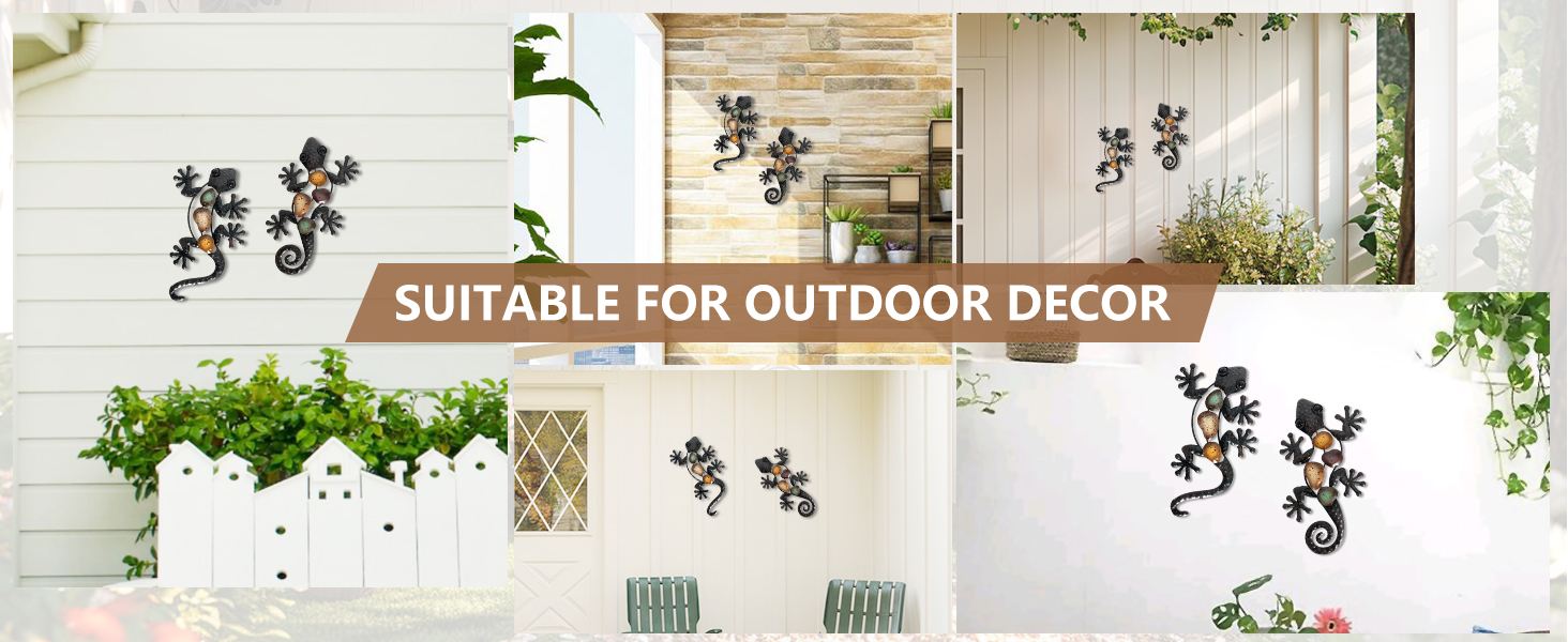 metal lizard garden wall decorations