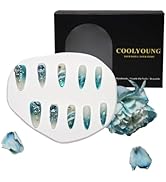 Homemade Press On Nails Almond Shaped Nails 3D Press On Nails Hand Made Press On Nails French Nai...
