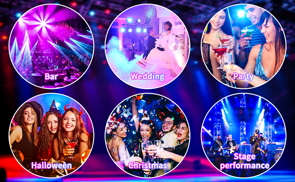 U`King LED Par Lights DJ Stage Light Corded RGB 36 LED with