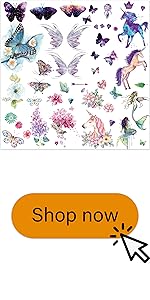 Butterfly Temporary Tattoos for Women Kids Girls