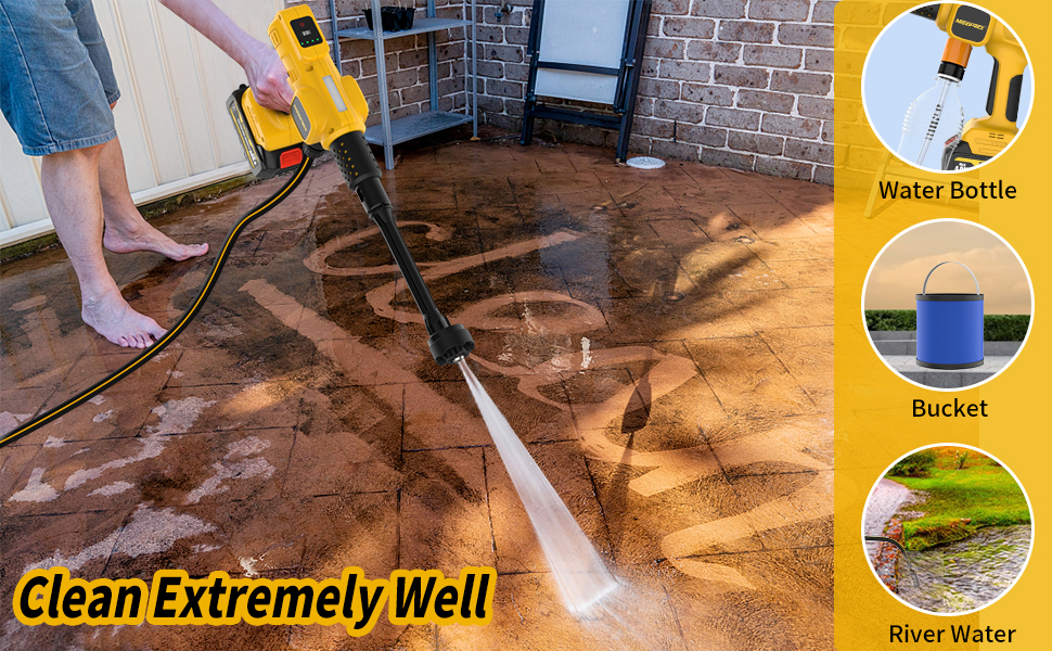 MAXIPACT Cordless Pressure Washer, 4 Speed Touch Screen