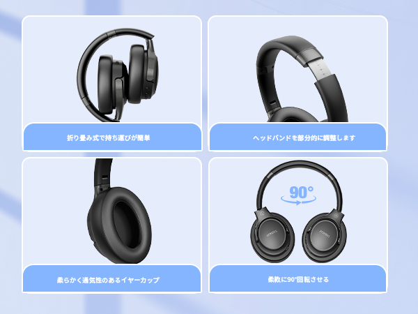 Amazon.co.jp: BERIBES ヘッドホン bluetooth 65時間再生 6つの