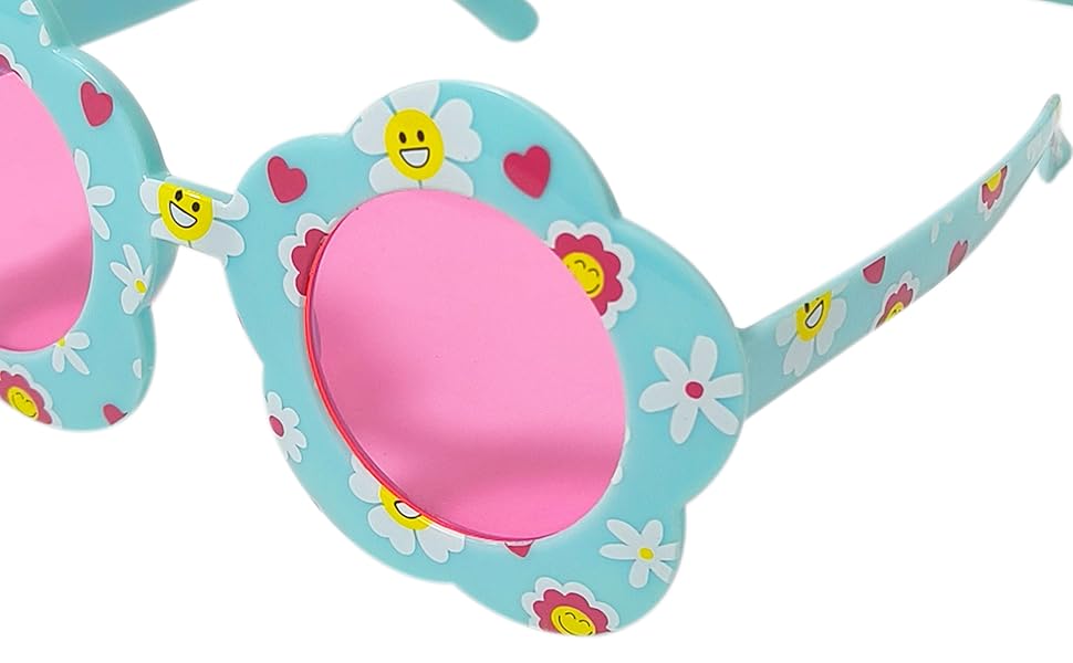 LUV HER Kids Daisy Sunglasses &amp; Case Set for Girls Ages