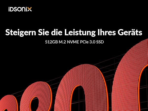 iDsonix M.2 SSD 512GB, PCIe Gen3x4 M.2 2280 NVME SSD, Speed