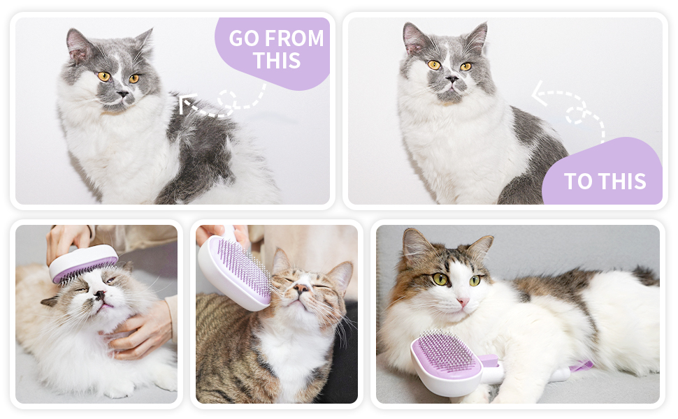 aumuca Cat Brush for Shedding, Cat Brushes for Long or Short Haired