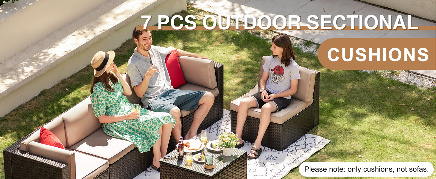 14Pcs Outd14Pcs Outdoor Sectional Replacement Cushionoor Sectional Replacement Cushion