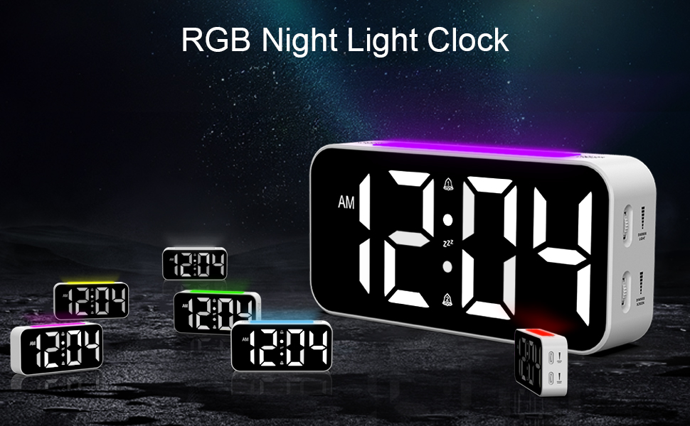 Topski Alarm Clocks for Bedrooms, Loud Digital Clock with