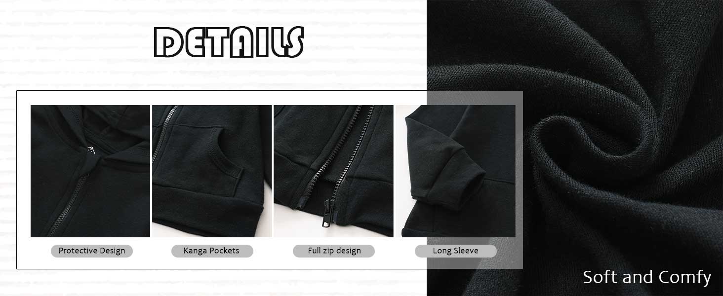 RomperinBox Baby Hoodie for Boy Girl, Full Zip-up Lightweight Thin Jackets