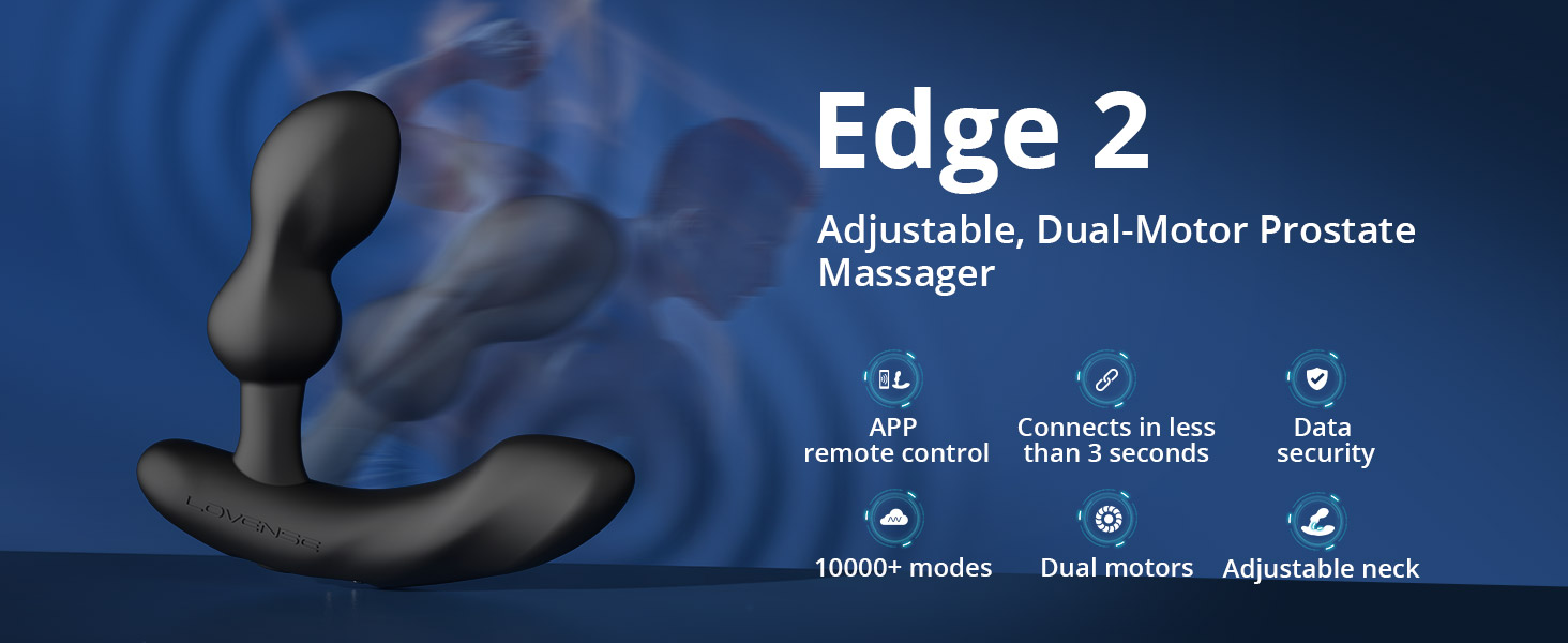 LOVENSE Edge 2 Prostate Massager Vibrator Sex Toys for Men, APP Remote Control