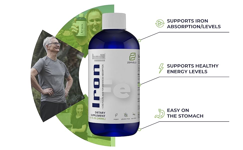 Zemvelo Liquid Ionic Iron Supplement by Mineralife 