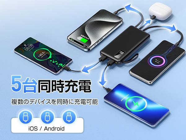 Amazon | モバイルバッテリー 大容量 【22800mAh急速充電・2024