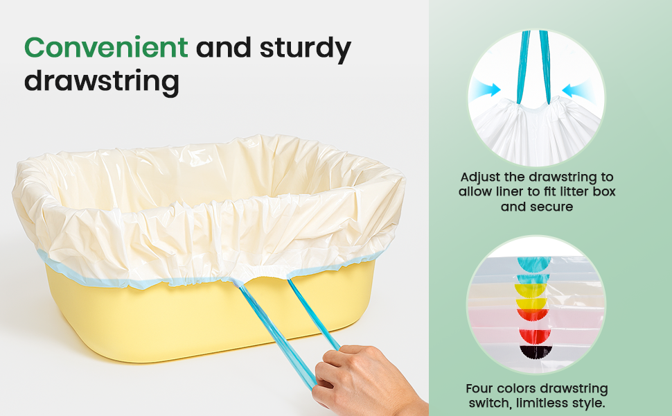 Convenient and sturdy drawstring