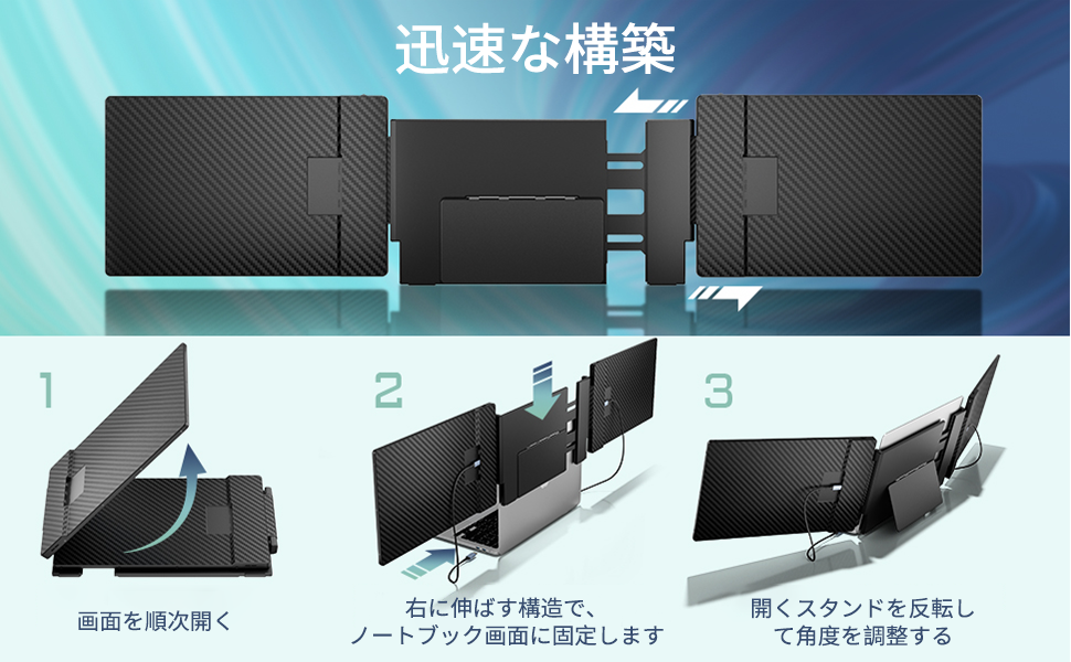 Amazon.co.jp: 15.6インチ デュアルディスプレイ ダブルモニター