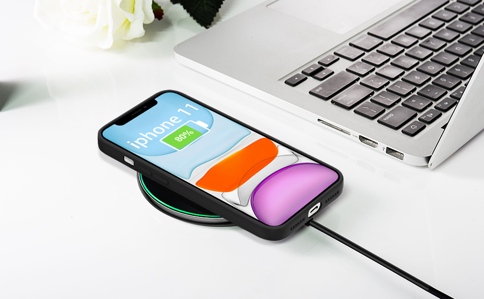 Qasyfanc Liquid Silicone Case for iPhone 11 Case and 2 Pack Screen