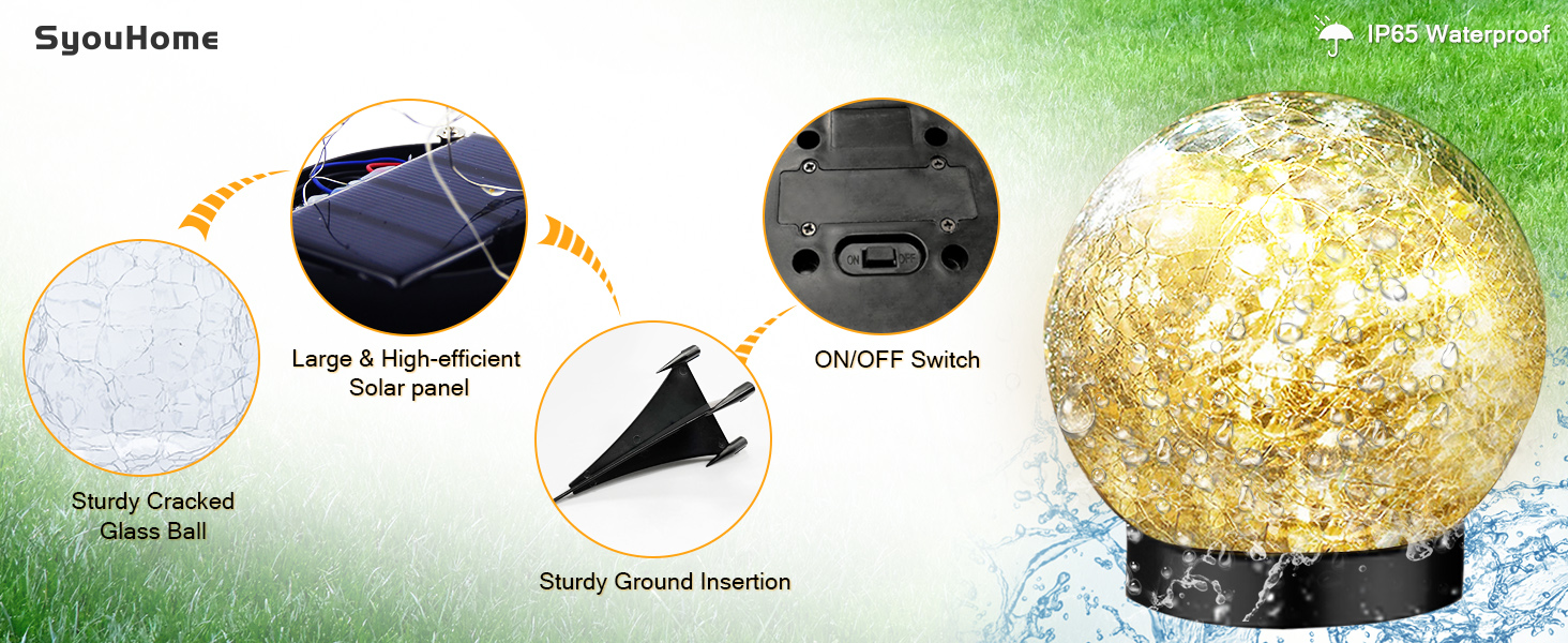 solar garden lights outdoor waterproof