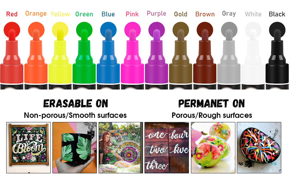 Chalk Markers for Blackboards,12 Liquid Chalk Markers, Chalk Board