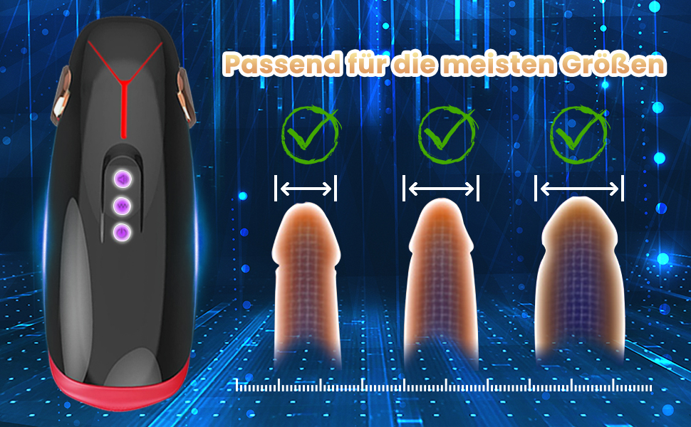 Elektrischer Masturbator Cup 10 Vibration und Heizfunktion