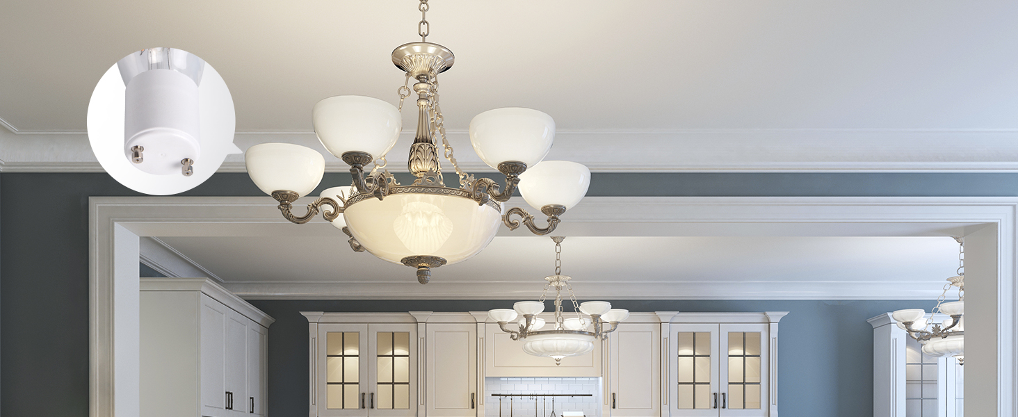 JACKYLED GU24 to E26 E27 Adapter 30Pack Heat Resistant Up to 392℉ Fire