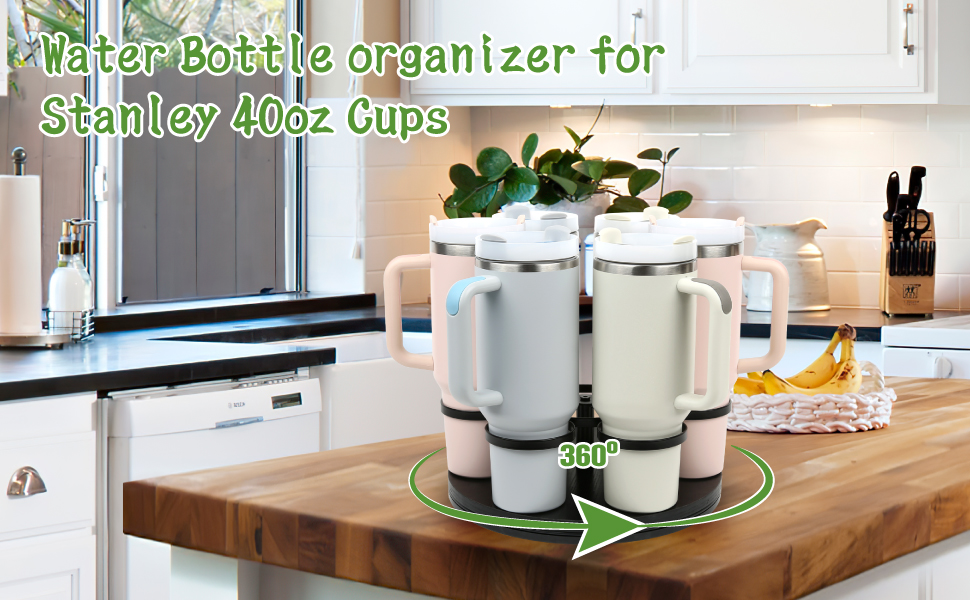 Water Bottle Organizer for Stanley 0.8-1.2L,Tumbler Organizer, Rotatable Stanley Holder,Stanley Cup Organizer,Kitchen Organizers Storage for Stanley Cup Accessories,Stanley Cup Storage.Cup Organizer 10 Water Bottle Organizer for Stanley