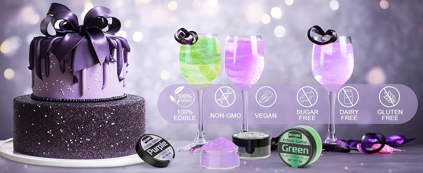 Edible Glitter for Drinks edible glitter cakes gold dust mica powder lustre food colouring food dye